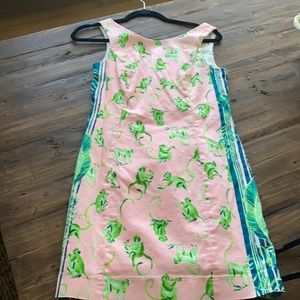 Lilly Pulitzer Neon Shift Dress Size 8. Monkeys! Lightly worn.